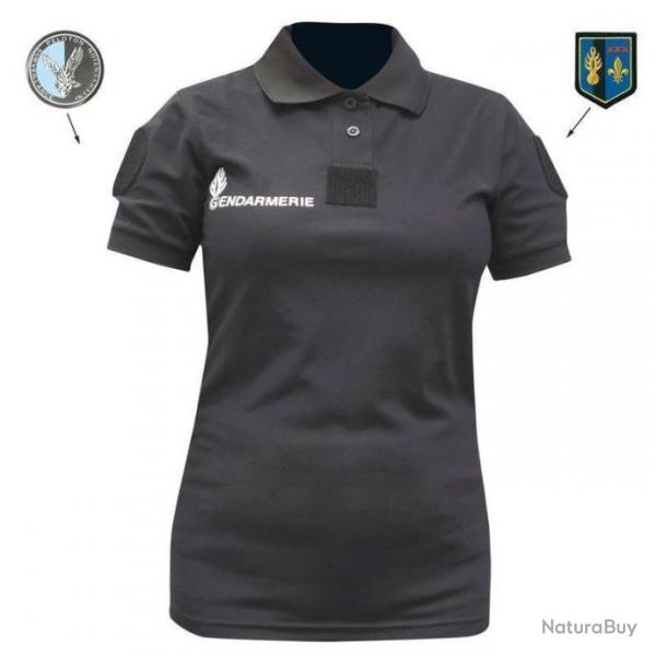 Polo Gendarmerie Patrol Equipement Femme MC Cooldry - Noir / S