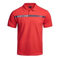 Polo tactique A10 Equipment SÉCU-ONE SÉCURITÉ INCENDIE - Rouge / 4XL