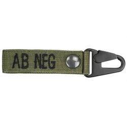 Porte-clés Identifiant Groupe Sanguin RBG - Vert olive / AB -