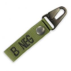 Porte-clés Identifiant Groupe Sanguin RBG - Vert olive / B -