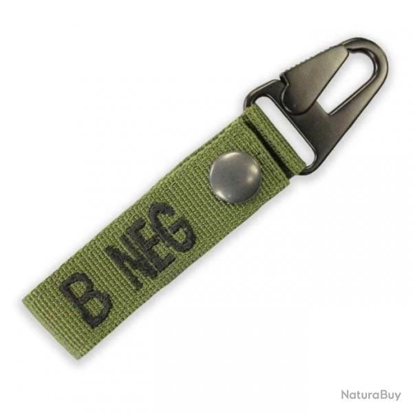 Porte-cls Identifiant Groupe Sanguin RBG - Vert olive / B -