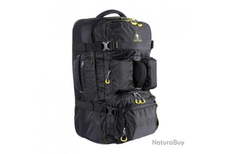 ARES Rollkoffer Elite Case 85 Liter – Robuster Reisebegleiter Mit Teleskopgriff, Geländerollen & Vielen Taschen – Schwarz, 65x40x30 Cm