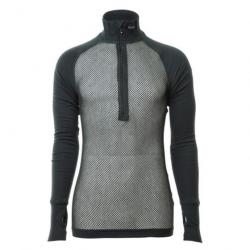 T-shirt thermorégulateur Brynje Arctic Double Combat Zip Polo - Noir / S