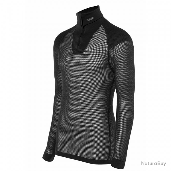 T shirt thermorgulateur Brynje Super Thermo Zip w Inlay Noir