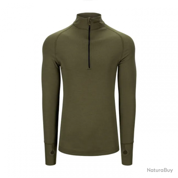 T-shirt thermorgulateur Brynje Tactical Arctic Zip 3/4 Neck - Vert Olive / XS