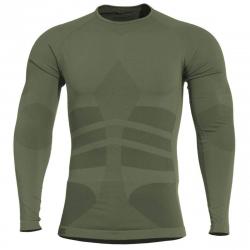 T-shirt thermorégulateur Pentagon Plexis ml - Vert olive / XS - M