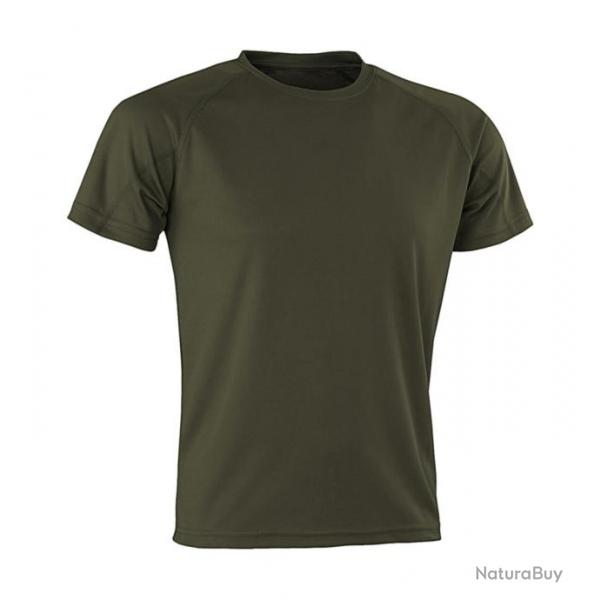 T-shirt thermorgulateur Spiro AIRCOOL TEE - Vert Olive / S