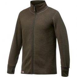 T-shirt thermorégulateur Woolpower Full Zip 600 - Vert Olive / XS