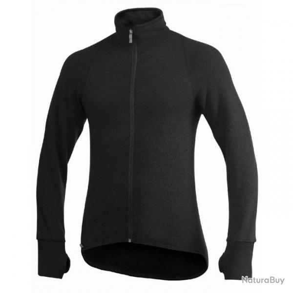 T-shirt thermorgulateur Woolpower Full Zip 600 - Noir / XS