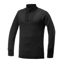 T-shirt thermorégulateur Woolpower Ullfrotté Zip Turtleneck 400 - Noir / S