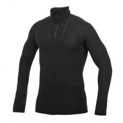 T-shirt thermorégulateur Woolpower Zip Turtleneck Lite - Noir / S