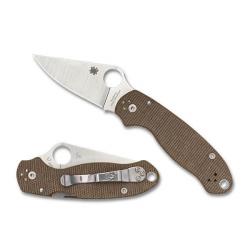 SPY C223MPCW Couteau pliant Spyderco Para 3 micarta brun