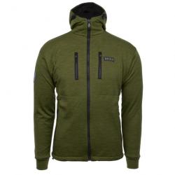 Veste polaire Brynje Antarctic avec capuche - Vert olive / XS