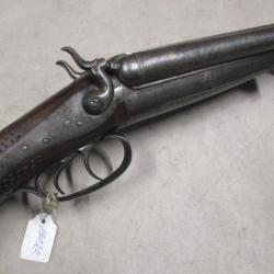 Fusil HUSQVARNA modèle 1877, Cal 16 à chiens, à 1 euro sans prix de réserve!!!