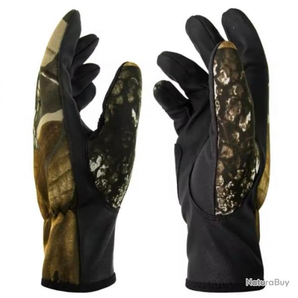 Gants de chasse camouflage en noprne, non-alds, rsistants  l'eau homme ou femme