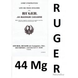 notice 5 pages RUGER 44 MAGNUM EN FRANCAIS (envoi par mail) - VENDU PAR JEPERCUTE (m2275)