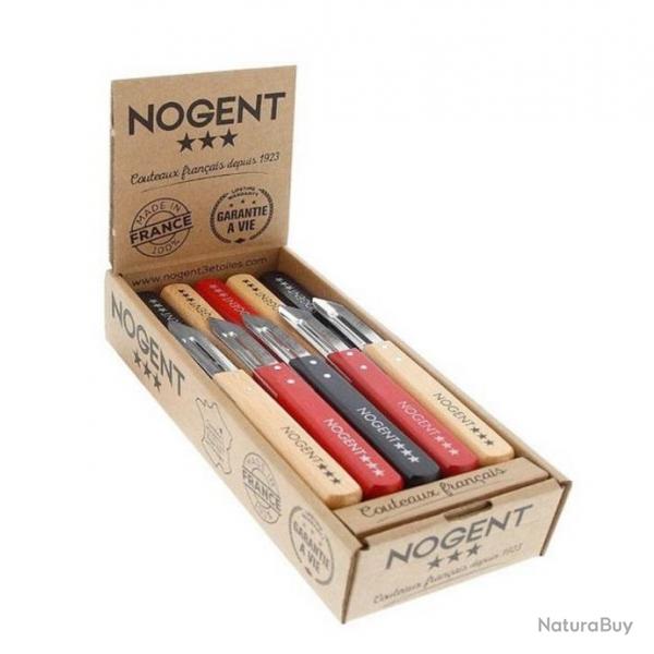 Bote de 20 plucheurs Nogent*** Classic 2 fentes inox (rouge/noir/naturel) [Nogent 3 toiles]