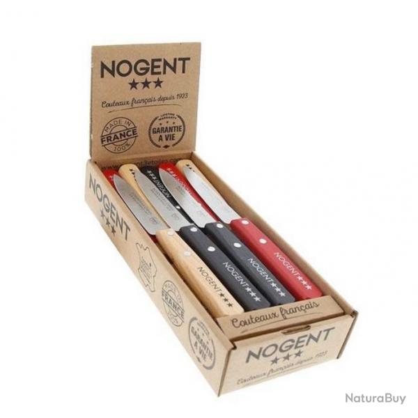 Bote de 20 couteaux office Nogent*** Classic inox (rouge/noir/naturel) [Nogent 3 toiles]