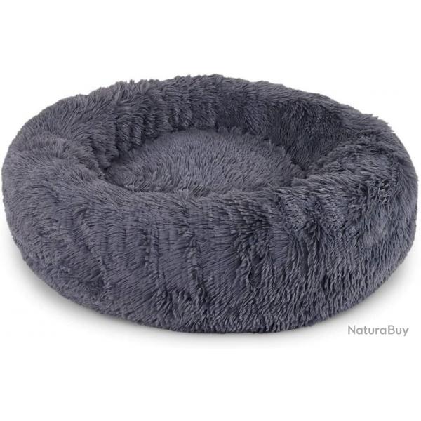 Coussin lit gris pour chiens - 80 cm diamtre - Moelleux - Gris - Livraison gratuite et rapide