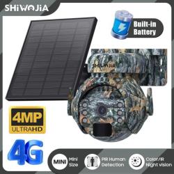 CAMERA DE CHASSE 360° SOLAIRE PILOTAGE A DISTANCE, 4MP VISION NOCTURNE BATTERIE 7800mAh CONNEXION 4G