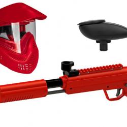 Valken Kids Gotcha Gun incluant le masque Field #ONE et le chargeur 120 - cal. 50, 0.5 J - rouge