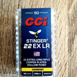 CARTOUCHES CCI STINGER CUIVRE HP 22 XR LR