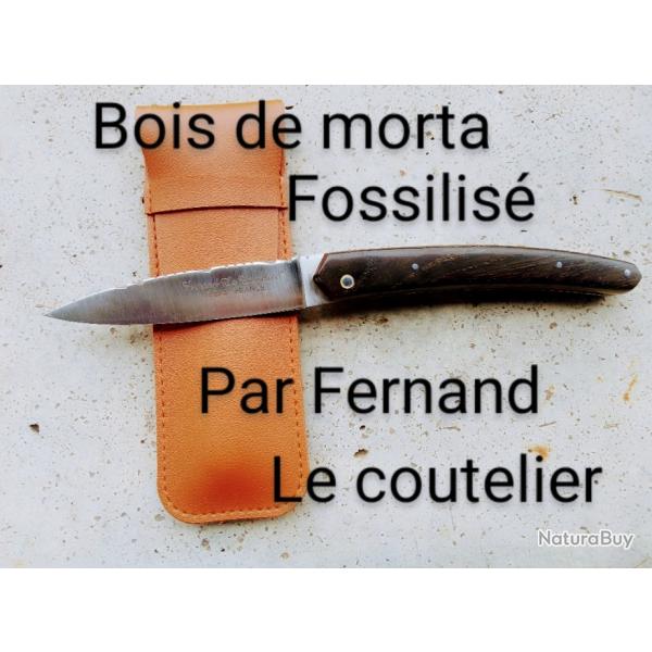 Couteau pliant made in Thiers en bois de morta stabilis