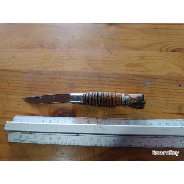 Couteau pliant  vintage Opinel n7 sculpture marin