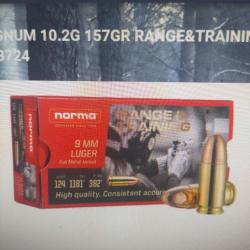 Norma range and training 357 magnum 10.2g 157gr fmjfp 50 pieces