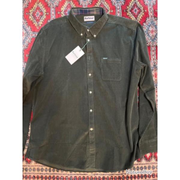 BARBOUR chemise RAMSEY en velours forest