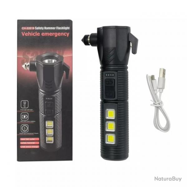 10000000lm Rechargeable Lampe Torche LED Ultra Puissante Lampe de Poche Tactique