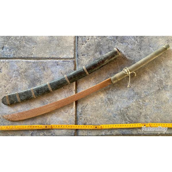 ANCIEN SABRE DHA INDOCHINE INDONESIE BIRMANIE?? XIX TBE ARME BLANCHE ETHNIQUE