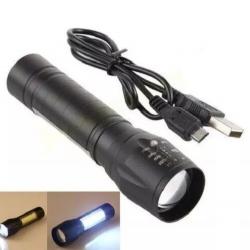 LAMPE TORCHE A MAIN DE POCHE RECHARGEABLE SUR USB PUISSANTE FORTE