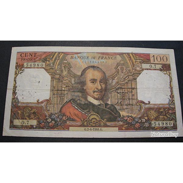 France billet de 100 Francs CORNEILLE du 2-4-1964