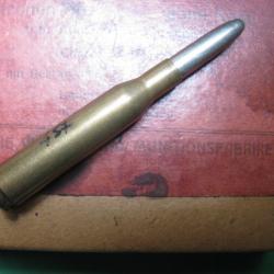 Une cartouche de 6,5 x 58 Mauser DWM K code 457 avec sa boite d'origine balle No 210