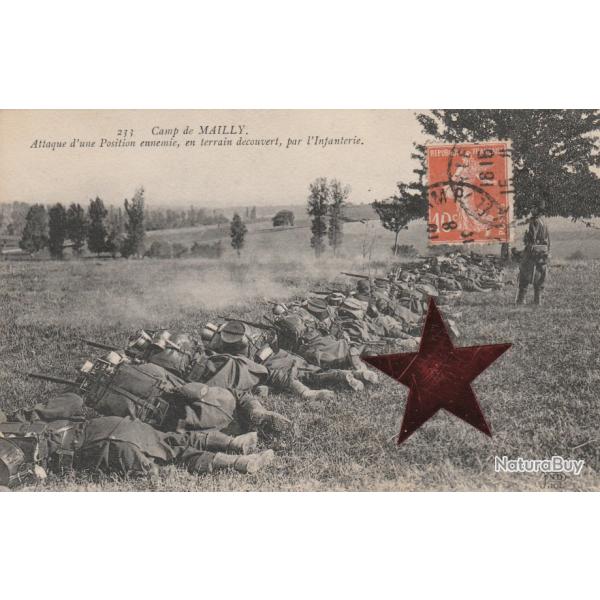 CPA- Militaire- Camp de Mailly - Attaque d'une position ennemie, en terrain dcouvert N817