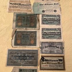 Lot billets allemand entre deux guerres