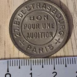 Jeton bon pour une audition Palace Chansons Paris musique disque chanteur