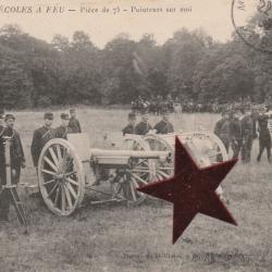 CPA -MILITARIA - ECOLES A FEU - PIECE DE 75 N°602