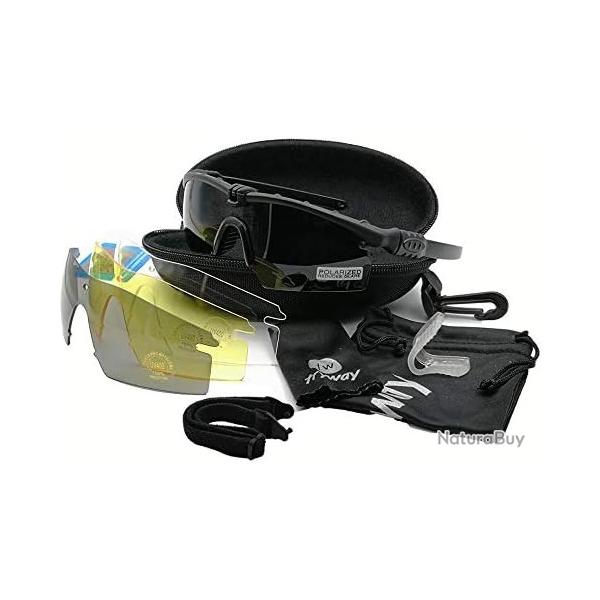 Lunettes de protection tactiques professionnelles Ballistic 3.0 - Lunettes militaires 100 % UV400 TR