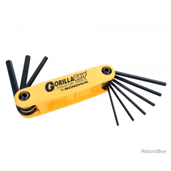 Jeu de cls Allen pliables Bondhus grand modle (en pouces)