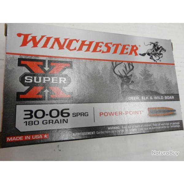 Balles Winchester power point cal.30-06 180gr