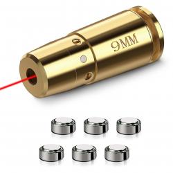 Cartouche laser de réglage pour arme 9 MM (9x19)