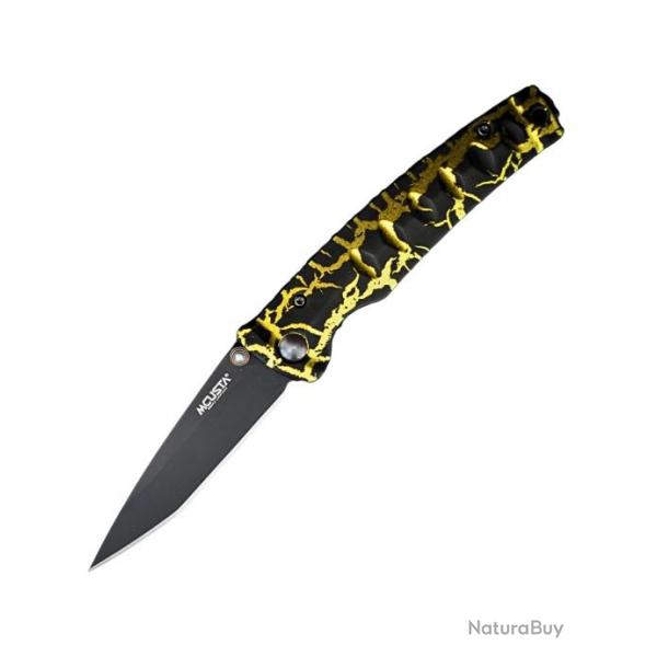 MCUSTA - MC004-019 - Couteau pliant Srie limite fusion - Jaune et Noir