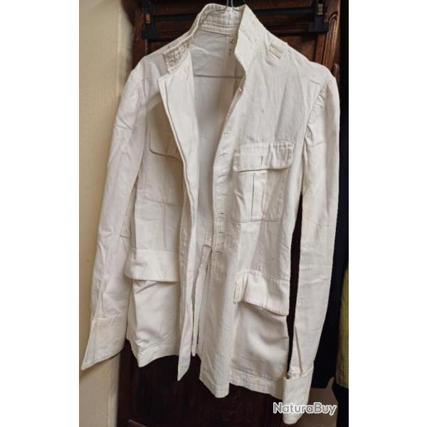 rare : authentique chemise blanche militaire des troupes coloniales dbut XX