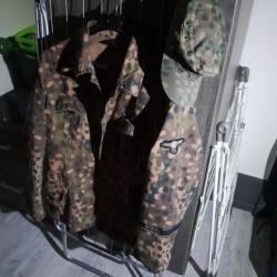 Veste WAFFEN SS camouflage petit pois + casquette / BAISSE DU PRIX : 80  !!!