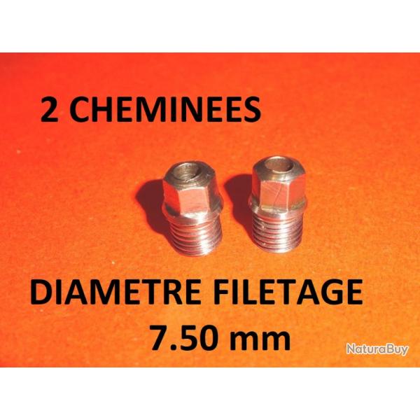 paire de chemines fusil type LEFAUCHEUX diamtre 7.50mm - VENDU PAR JEPERCUTE (YO242)