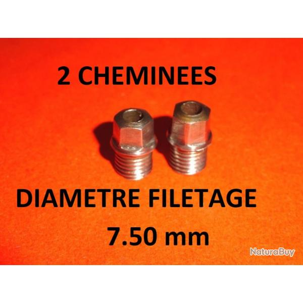 paire de chemines fusil type LEFAUCHEUX diamtre 7.50mm - VENDU PAR JEPERCUTE (YO243)