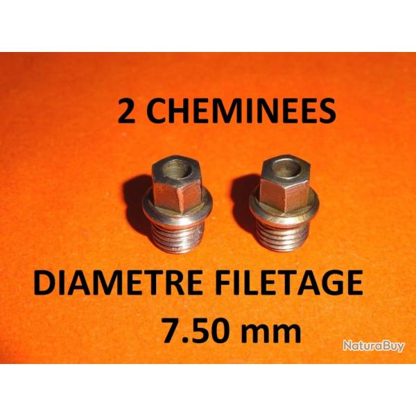 paire de chemines fusil type LEFAUCHEUX diamtre 7.50mm - VENDU PAR JEPERCUTE (YO244)