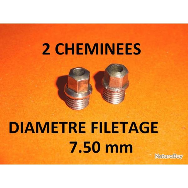 paire de chemines fusil type LEFAUCHEUX diamtre 7.50mm - VENDU PAR JEPERCUTE (YO245)